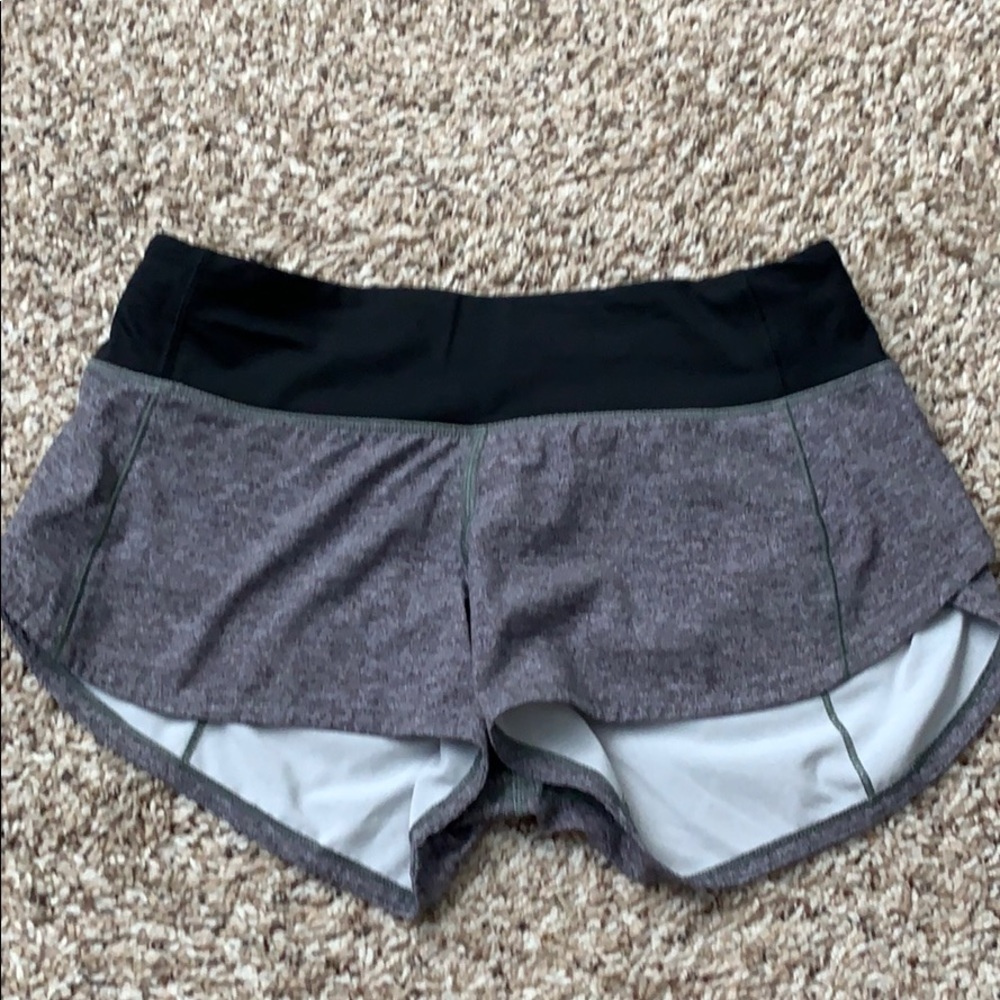 Lululemon speed shorts sz 2 Heathered grey